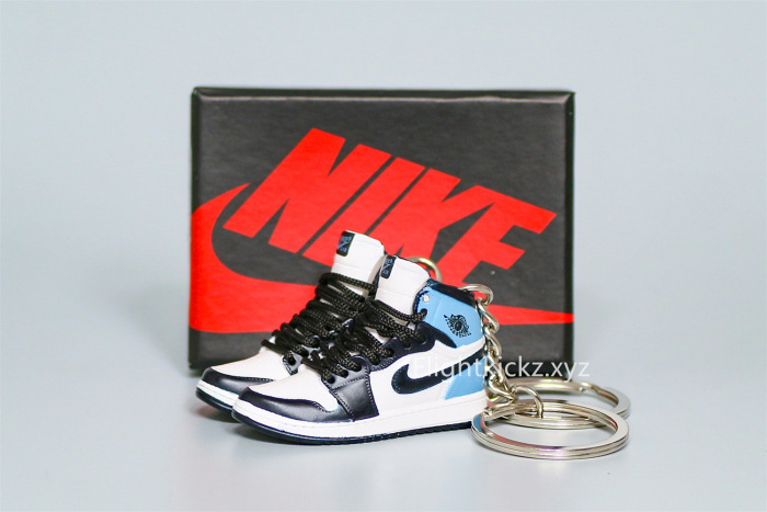 Mini Sneaker Air Jordan 1 UNC Obsdian 3D keychain