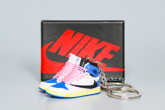 Mini Sneaker Fragment x Air Jordan 1 High Pink Laces 3D keychain