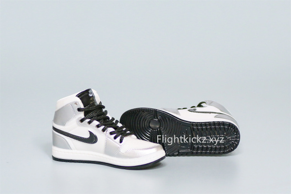 Mini Sneaker Air Jordan 1  'White/Silver'  3D keychain