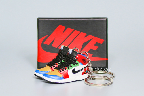 Mini Sneaker Jordan x Blue The Great Air Jordan 1 Mid  Fearless  3D keychain