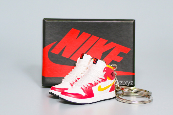 Mini Sneaker Air Jordan 1 Retro High OG Light Fusion Red 3D keychain