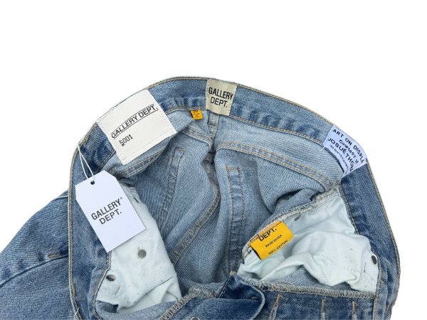 GALLERY.DEPT Distressed Patchwork Flared Jeans