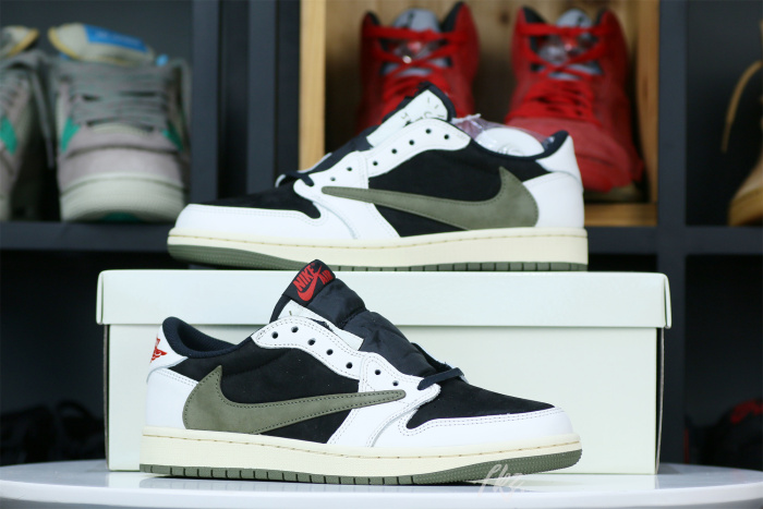 US Warehouse: Travis Scott x Air Jordan 1 Low OG SP WMNS Olive （A1）