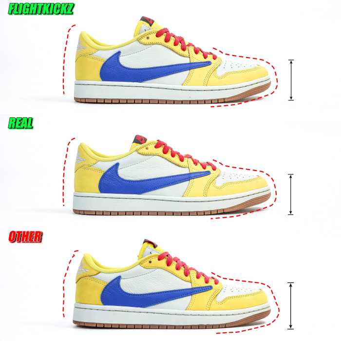 US Warehouse:Travis Scott x Air Jordan 1 Retro Low OG SP “Elkins/Canary Yellow”（A1）