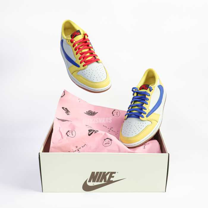 US Warehouse:Travis Scott x Air Jordan 1 Retro Low OG SP “Elkins/Canary Yellow”（A1）