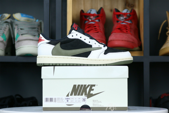 US Warehouse: Travis Scott x Air Jordan 1 Low OG SP WMNS Olive （A1）