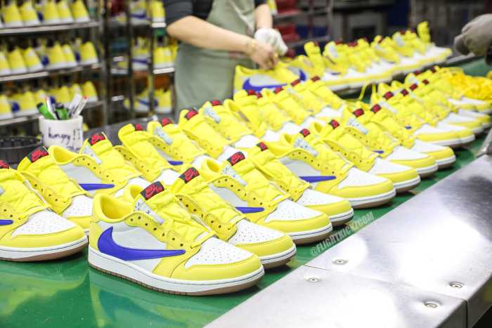 US Warehouse:Travis Scott x Air Jordan 1 Retro Low OG SP “Elkins/Canary Yellow”（A1）