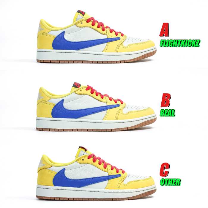 US Warehouse:Travis Scott x Air Jordan 1 Retro Low OG SP “Elkins/Canary Yellow”（A1）