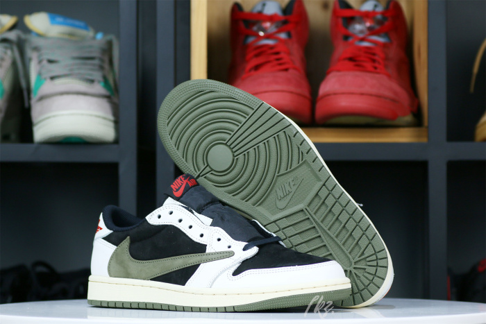 US Warehouse: Travis Scott x Air Jordan 1 Low OG SP WMNS Olive （A1）