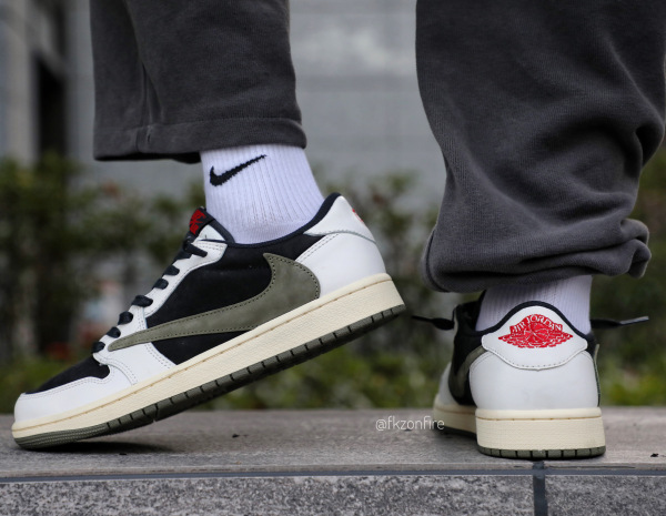 US Warehouse: Travis Scott x Air Jordan 1 Low OG SP WMNS Olive （A1）