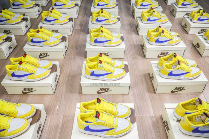 US Warehouse:Travis Scott x Air Jordan 1 Retro Low OG SP “Elkins/Canary Yellow”（A1）