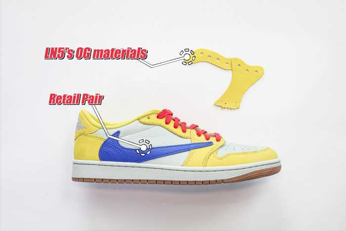 US Warehouse:Travis Scott x Air Jordan 1 Retro Low OG SP “Elkins/Canary Yellow”（A1）