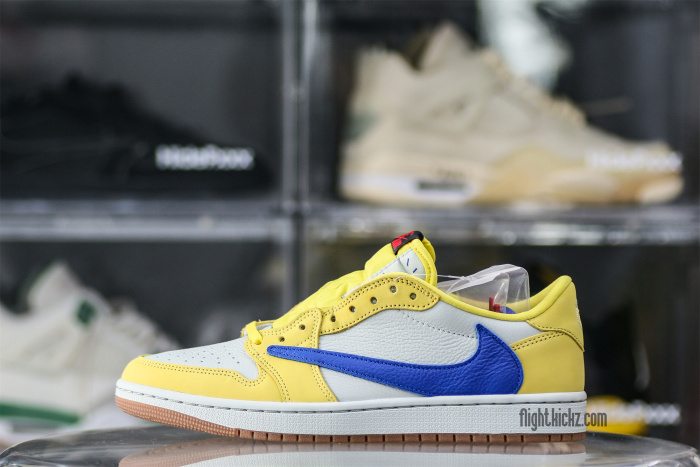 US Warehouse:Travis Scott x Air Jordan 1 Retro Low OG SP “Elkins/Canary Yellow”（A1）