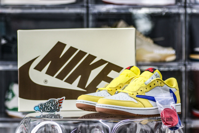 US Warehouse:Travis Scott x Air Jordan 1 Retro Low OG SP “Elkins/Canary Yellow”（A1）