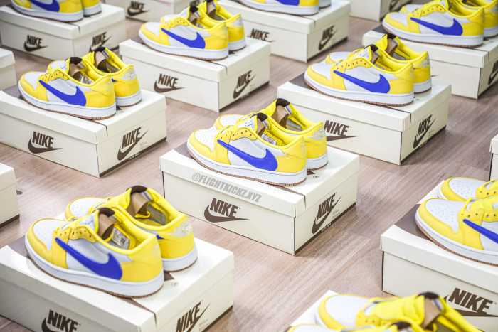 US Warehouse:Travis Scott x Air Jordan 1 Retro Low OG SP “Elkins/Canary Yellow”（A1）