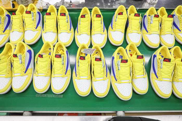 US Warehouse:Travis Scott x Air Jordan 1 Retro Low OG SP “Elkins/Canary Yellow”（A1）