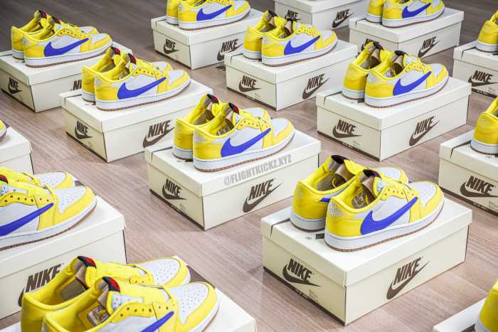 US Warehouse:Travis Scott x Air Jordan 1 Retro Low OG SP “Elkins/Canary Yellow”（A1）