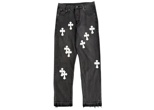 Chrome Hearts White Crosses Pants