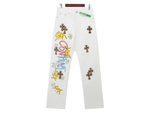 Chrome Hearts Ancient graffiti with Leopard Print Pants