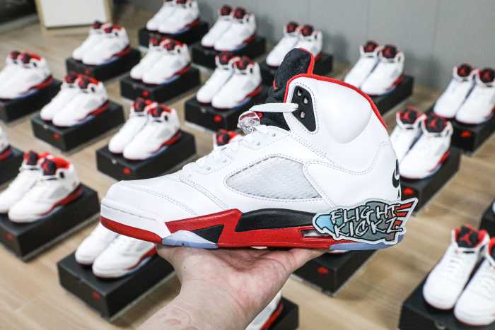 Air Jordan 5 Fire Red Black Tongue 2025 （A1）