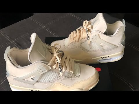 US Warehouse:Off White x Air Jordan 4 Sail 2020 ( A1)