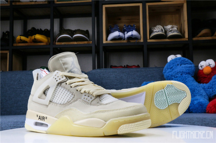 US Warehouse:Off White x Air Jordan 4 Sail 2020 ( A1)