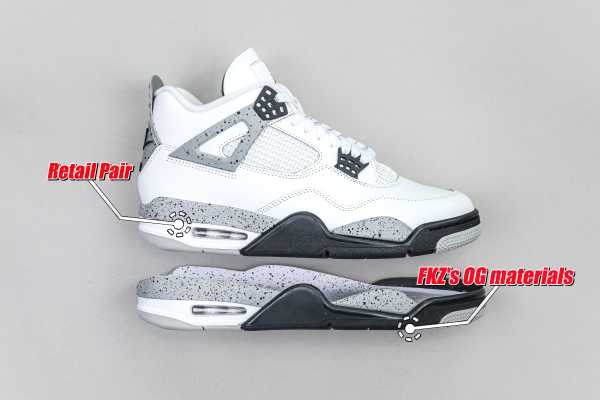 US Warehouse:Air Jordan 4 Retro OG 'White Cement' 2025 ( A1)