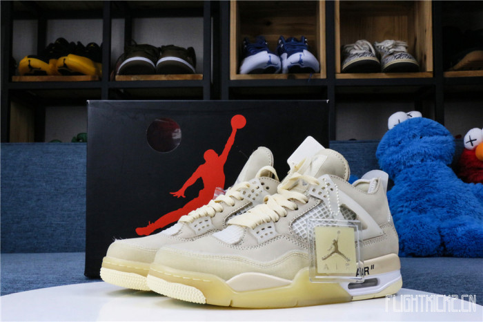 US Warehouse:Off White x Air Jordan 4 Sail 2020 ( A1)