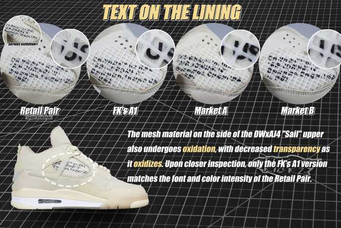 US Warehouse:Off White x Air Jordan 4 Sail 2020 ( A1)