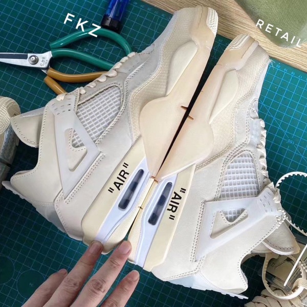 US Warehouse:Off White x Air Jordan 4 Sail 2020 ( A1)