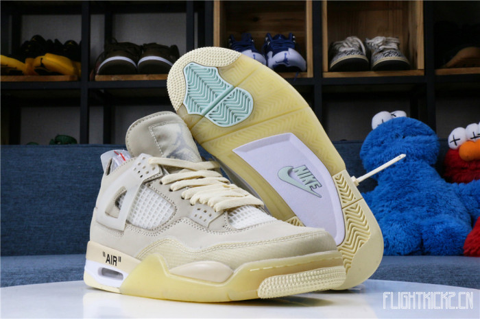 US Warehouse:Off White x Air Jordan 4 Sail 2020 ( A1)