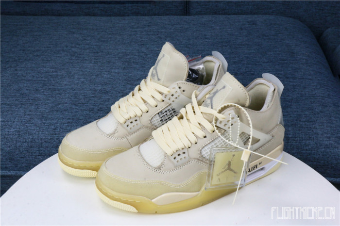 US Warehouse:Off White x Air Jordan 4 Sail 2020 ( A1)