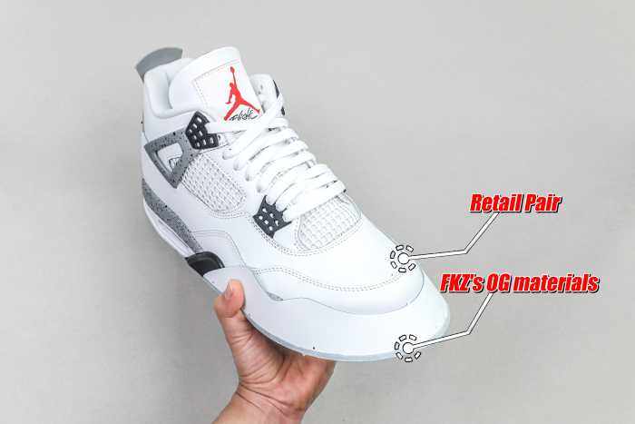 US Warehouse:Air Jordan 4 Retro OG 'White Cement' 2025 ( A1)