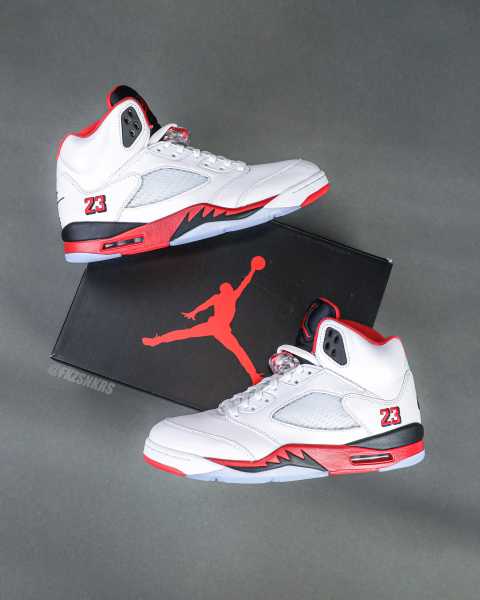 Air Jordan 5 Fire Red Black Tongue 2025 （A1）