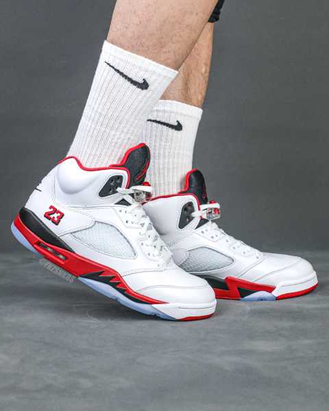 Air Jordan 5 Fire Red Black Tongue 2025 （A1）