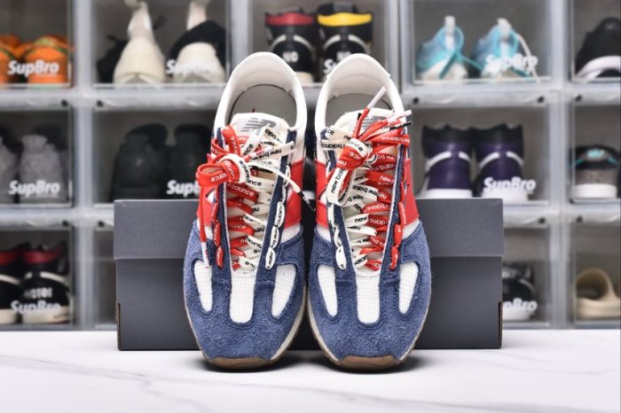 New Balance 471 Navy Linen True Red