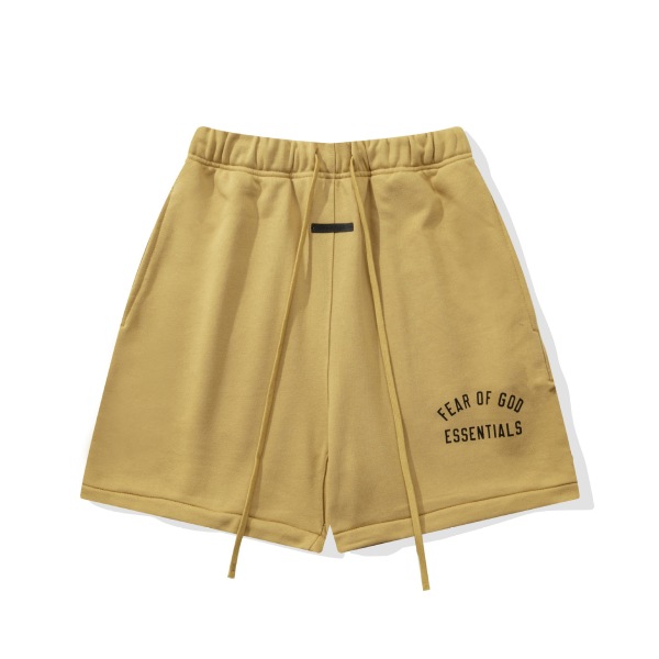 FOG Essentials 2025 Flocked Arch Letter Casual Loose Shorts