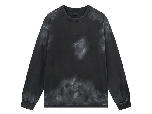 Balanciag@ Graffiti distressed long-sleeve shirt. 2025