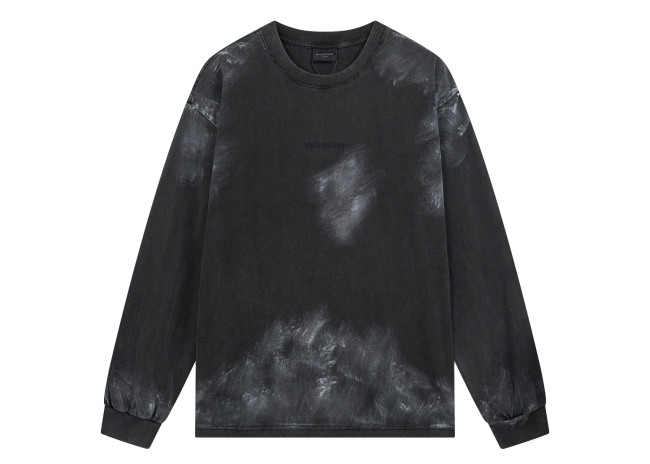 Balanciag@ Graffiti distressed long-sleeve shirt. 2025