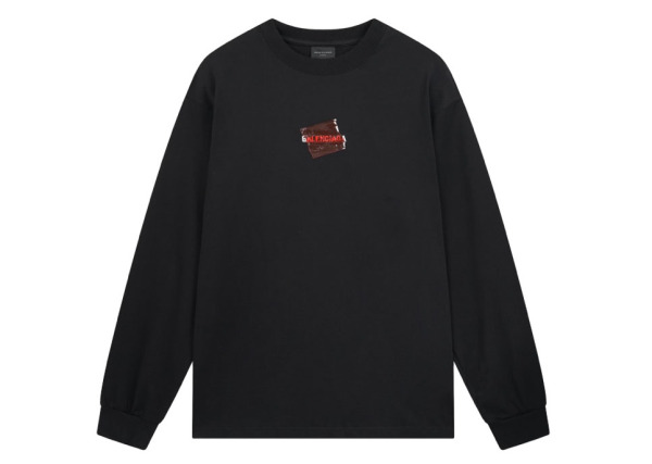 Balanciag@ Tape Logo long-sleeve shirt. 2025