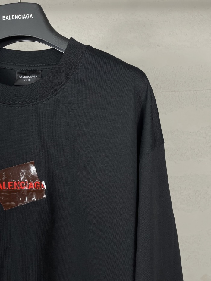 Balanciag@ Tape Logo long-sleeve shirt. 2025