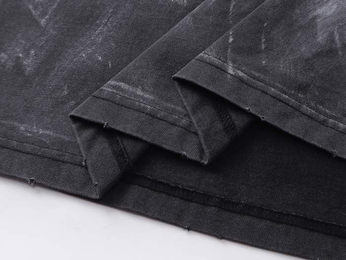 Balanciag@ Graffiti distressed long-sleeve shirt. 2025