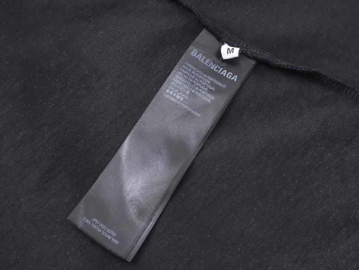 Balanciag@ Graffiti distressed long-sleeve shirt. 2025