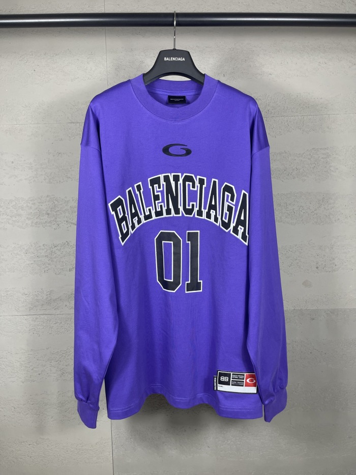 Balanciag@ Jersey Long Sleeves Tee 2025