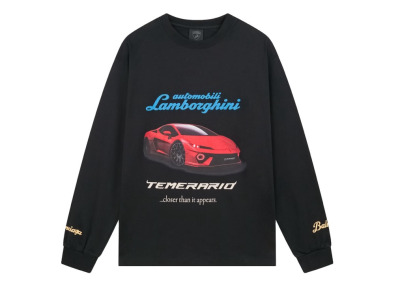 Balanciag@  Lamborghini  Long Sleeves Tee 2025