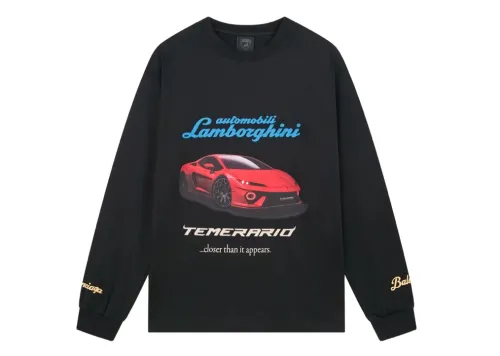 Balanciag@ Lamborghini Long Sleeves Tee 2025