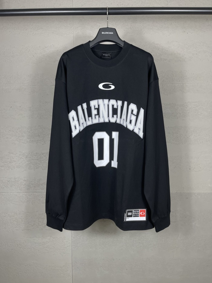 Balanciag@ Jersey Long Sleeves Tee 2025