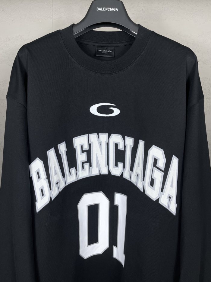 Balanciag@ Jersey Long Sleeves Tee 2025