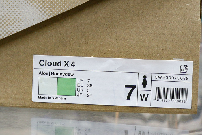 On Running Cloud X 4Aloe Honeydew