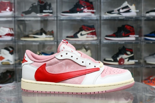 Travis Scott x Air Jordan 1 Low OG  Shy Pink Red  2025